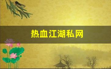 热血江湖私网(热血江湖私发网6000服) (2)