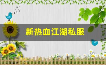 热血江湖新区：新热血江湖私服(新热血江湖官网)