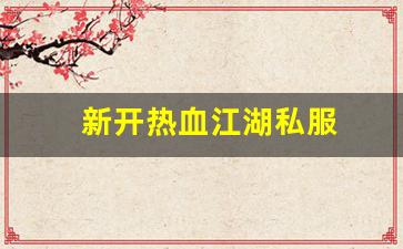 最新热血江湖私服发布网：新开热血江湖私服 (7)
